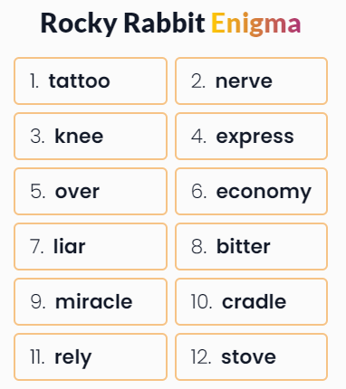 20 Ağustos Rocky Rabbit Günlük Bilmece Cevabı