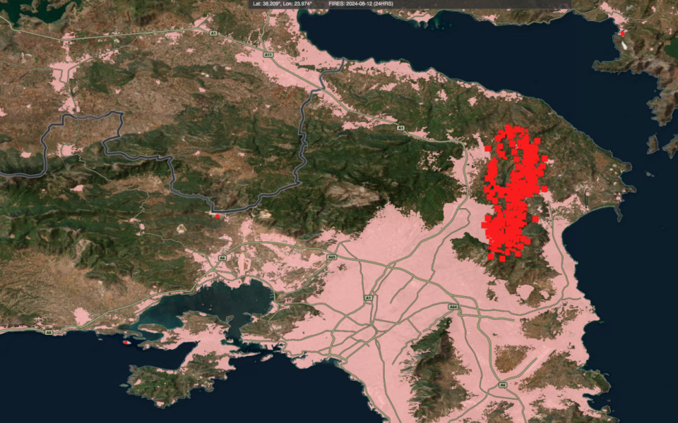 NASA uydusundan elde edilen veriler Attika orman yangınının etkisini ortaya koyuyor