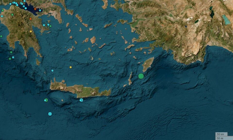 Rodos 4.2 büyüklüğündeki depremle sarsıldı